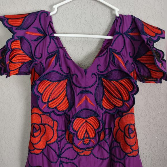 Alice McCall Ms Rose Embroidered Floral Mini Dress Size 0 with alterations - Picture 13 of 14